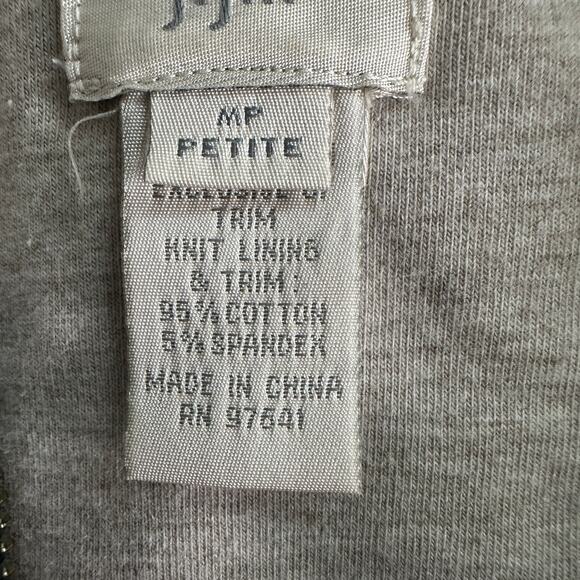 J Jill Hoodie Medium Petite Soft Cotton Lined Cropped Loungewear Outdoors Cozy - Picture 8 of 9